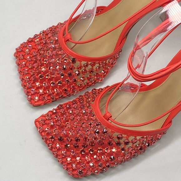 Bottega Veneta Stretch Embellished Ankle Strap High Heel Pumps size 39.5 - Picture 4 of 13